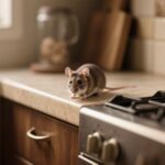 MICE IN NEWBURY. A MOUSE ON A KITCHEN SIDE